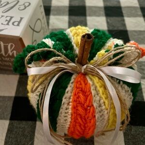 Colorful Crochet Pumpkin Decor